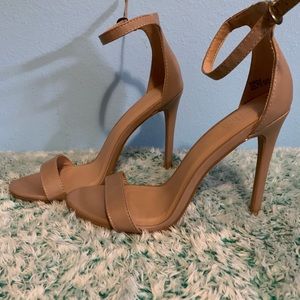 Tan high heels